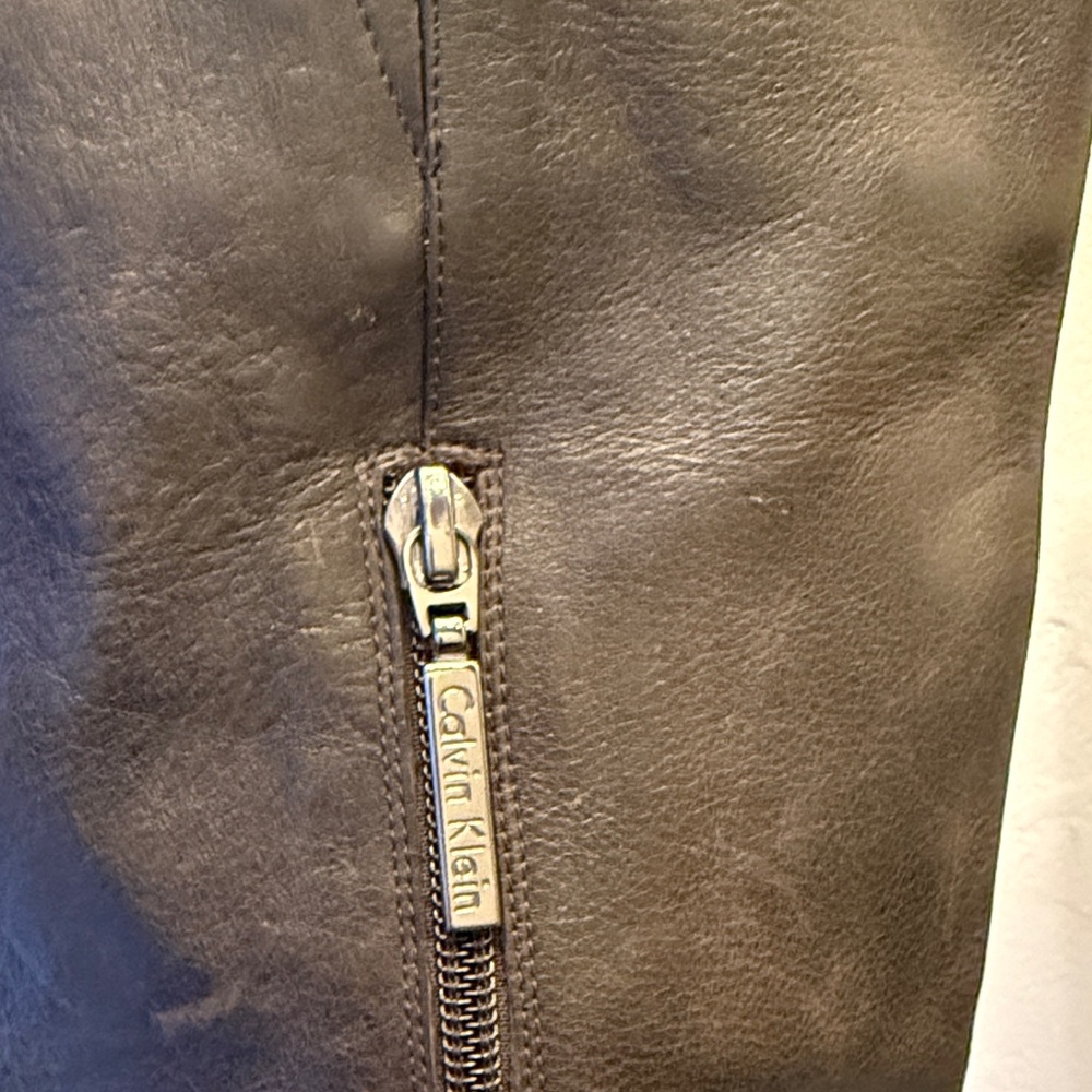 Calvin Klein Dark Brown Over the Knee Boots - Picture 7 of 10